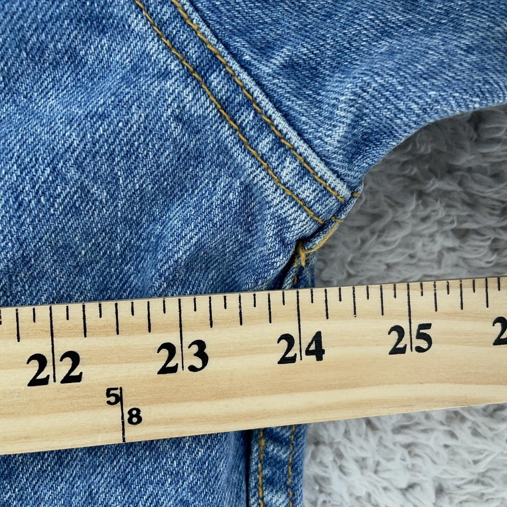 VINTAGE Lee Denim Jacket CROP FIT M/L Trucker Corvette Callaway Grand Sport 90s - Picture 8 of 12